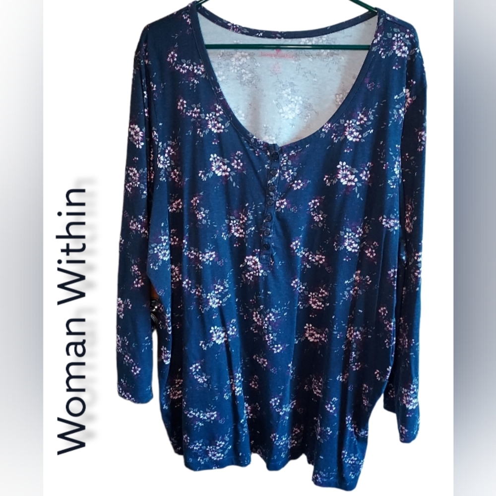 NWOT long-sleeved knit shirt from Woman Within, women's size 2X